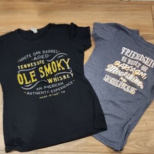 Women's Graphic Tees - Black and Gray